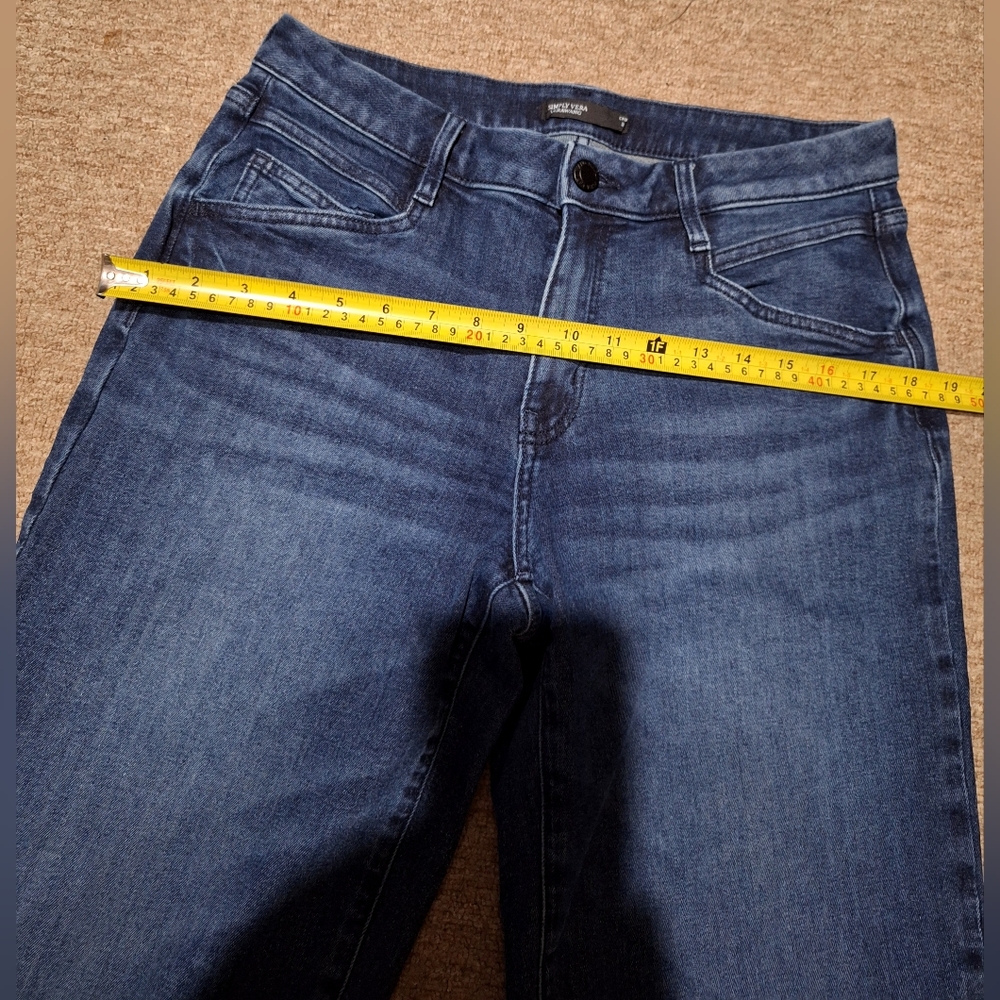 Simply Vera Wang The Perfec Vintage Wide-LEG Crop Jean Size 8 Color Blue - Picture 6 of 10